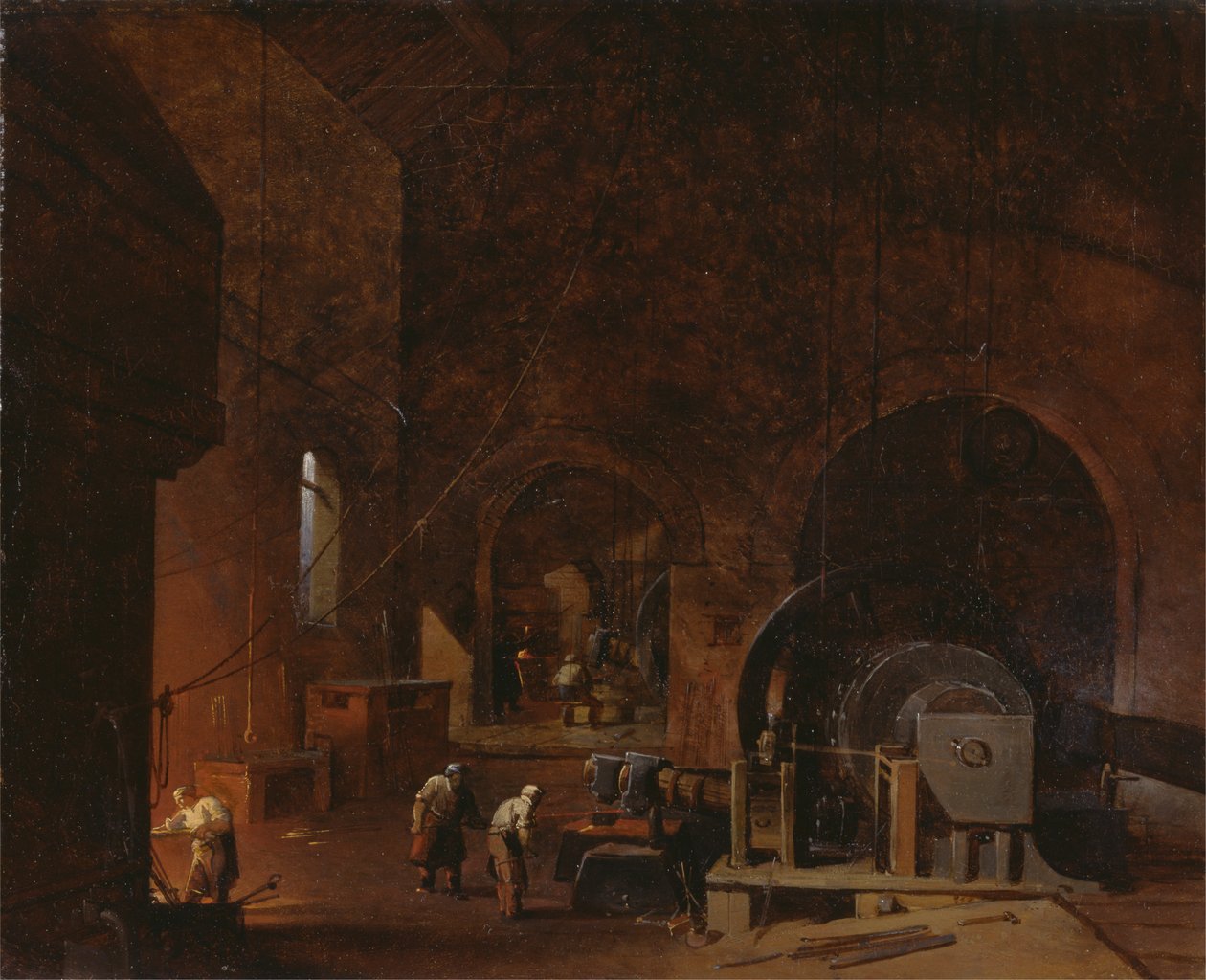 Egy vasmű belseje alkotó: Godfrey Sykes