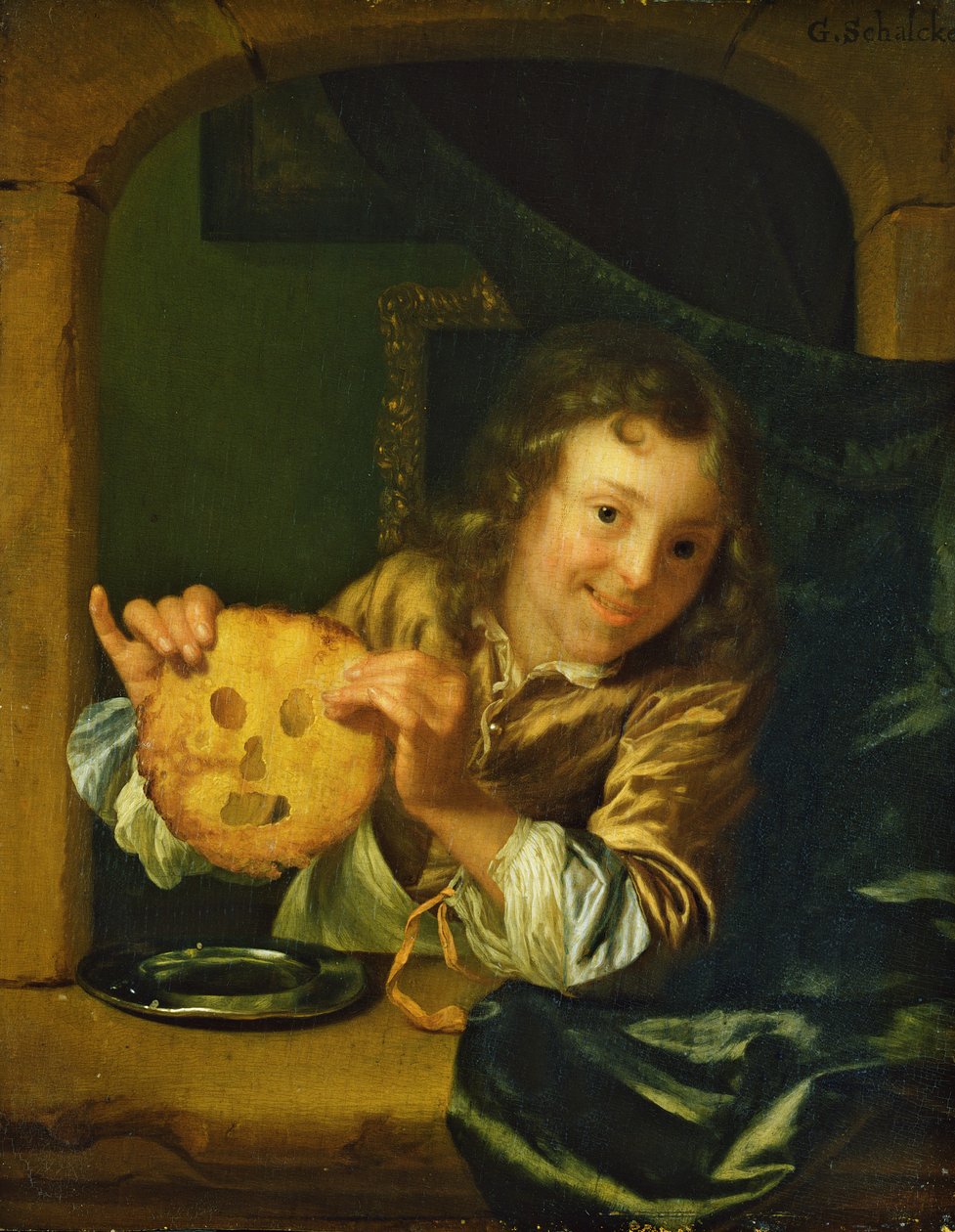 Fiú palacsintával alkotó: Godfried Schalcken
