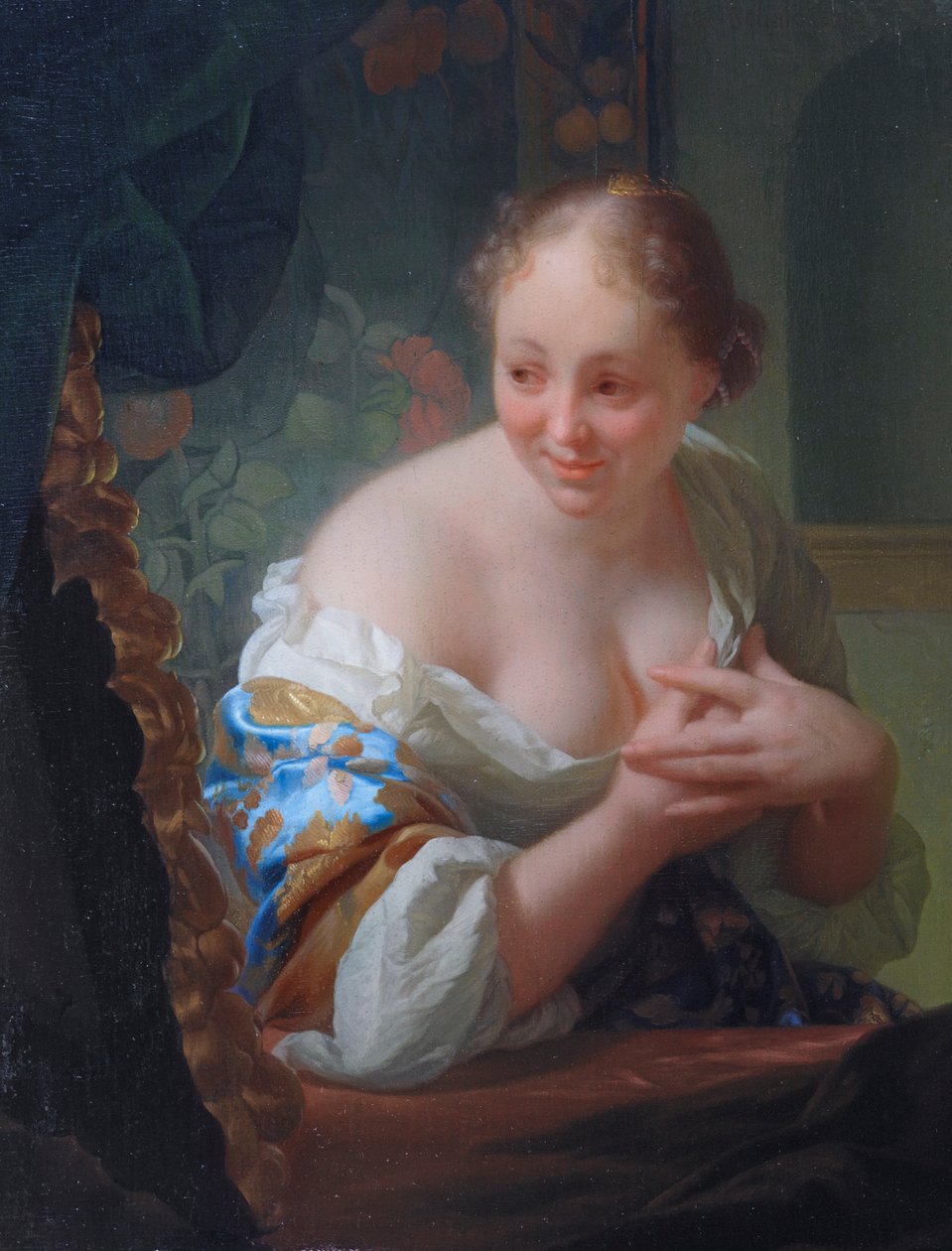 Fiatal nő a tükör előtt alkotó: Godfried Schalcken