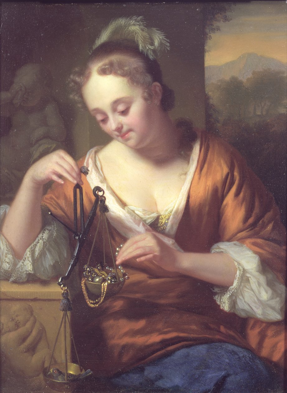 Erények és gazdagság allegóriája, 1667 körül (olaj, réz) alkotó: Godfried Schalcken