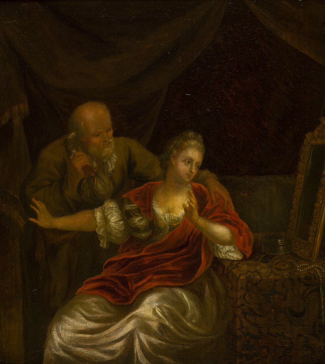 Egy ajánlat elutasítva, 1663-1706 körül (olaj, vászon) alkotó: Godfried (after) Schalken or Schalcken