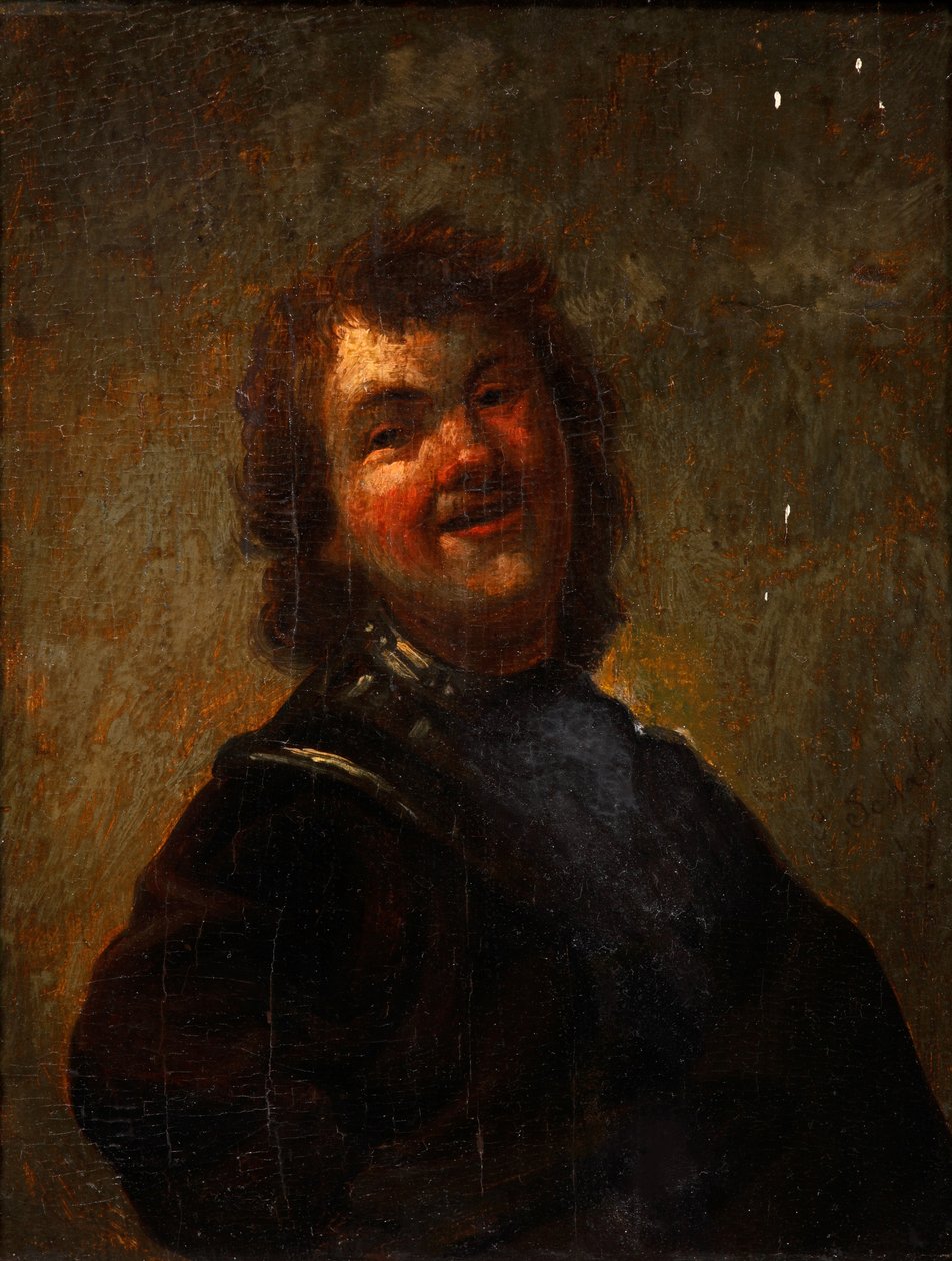 Rembrandt nevetve, 1658 alkotó: Godfried Cornelisz Schalcken