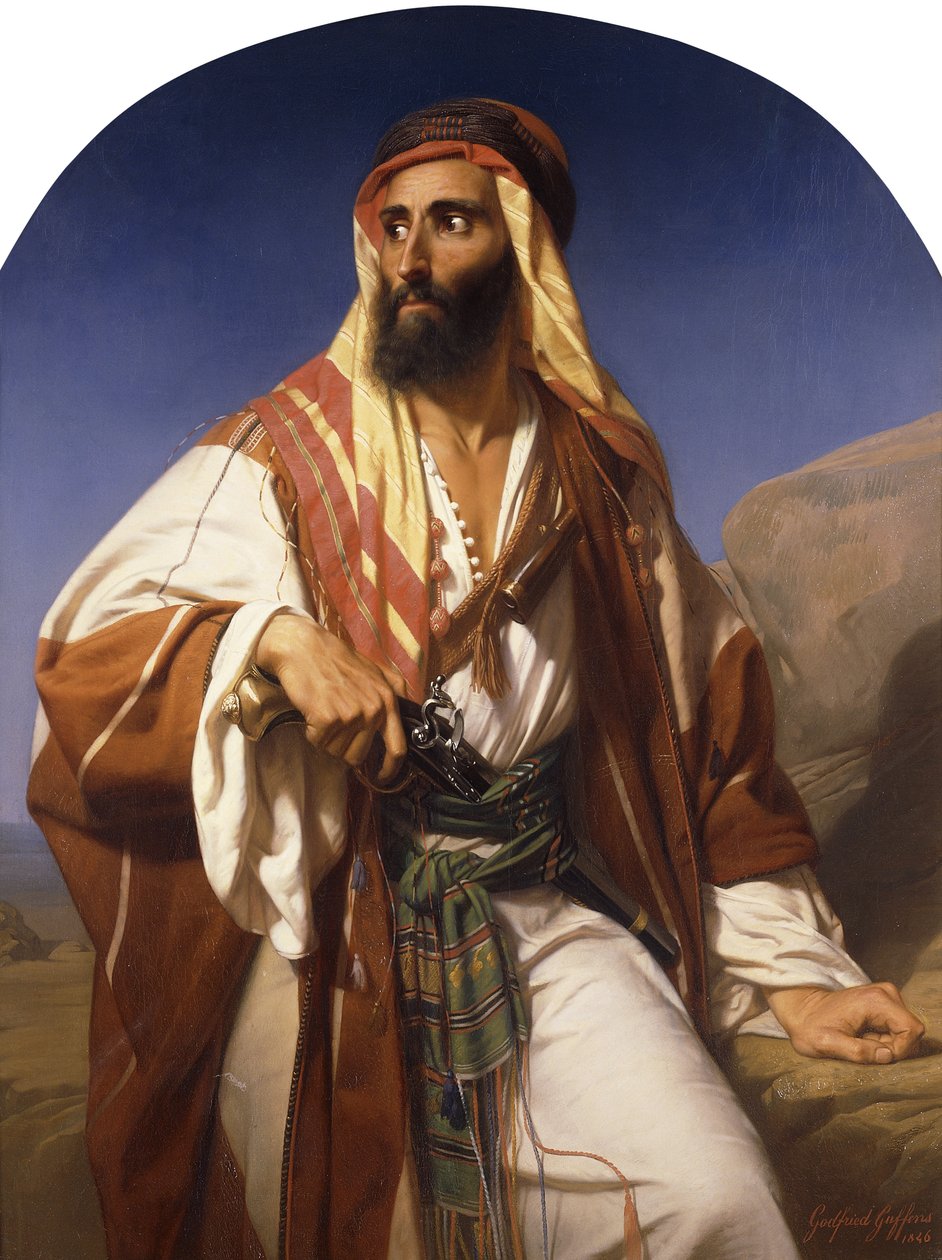 Egy beduin törzsfőnök, 1846 alkotó: Godfried Guffens