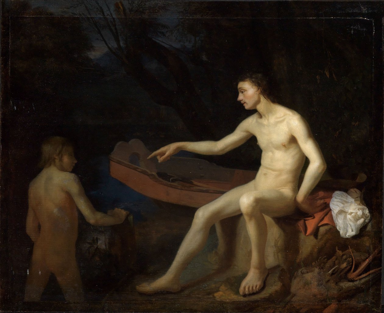 A két fürdőző nő alkotó: Godfried Schalcken