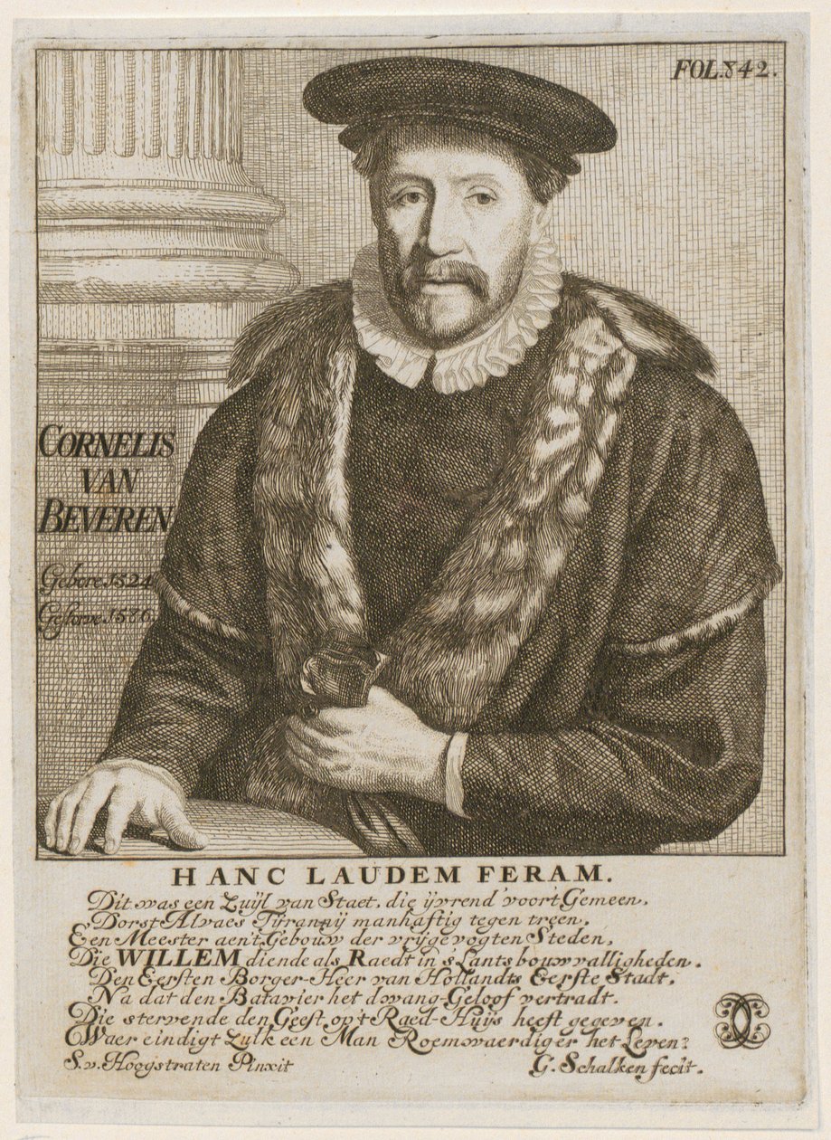 Cornelis Beveren, Dordrecht polgármesterének portréja alkotó: Godfried Schalcken