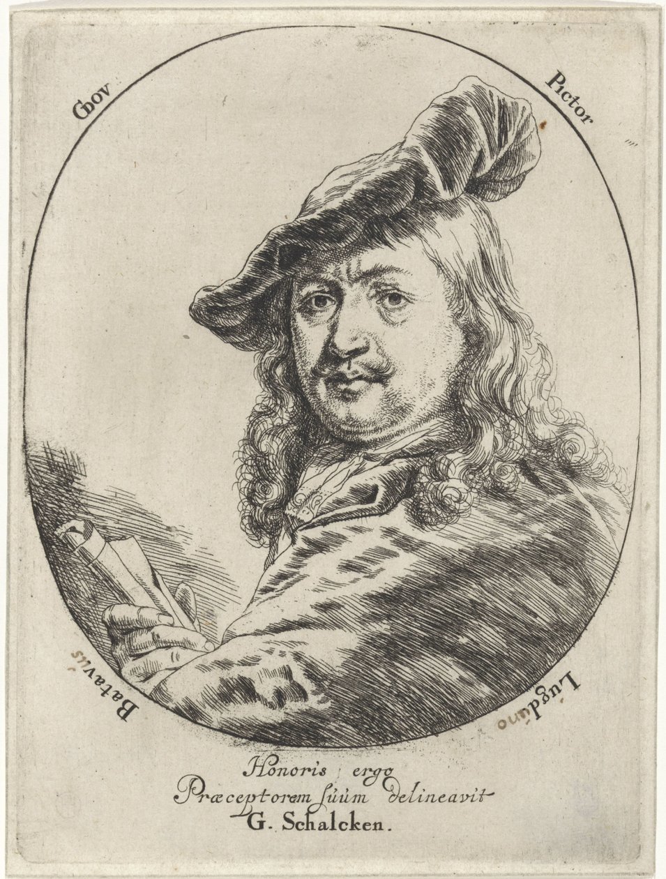 Gerard Dou portréja alkotó: Godfried Schalcken