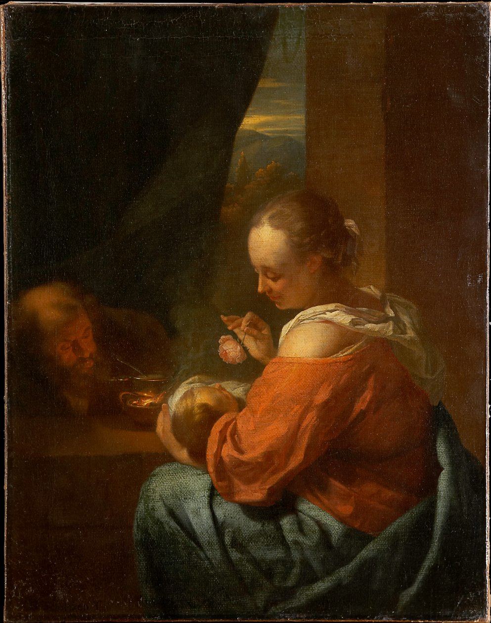 A Szent Család alkotó: Godfried Schalcken