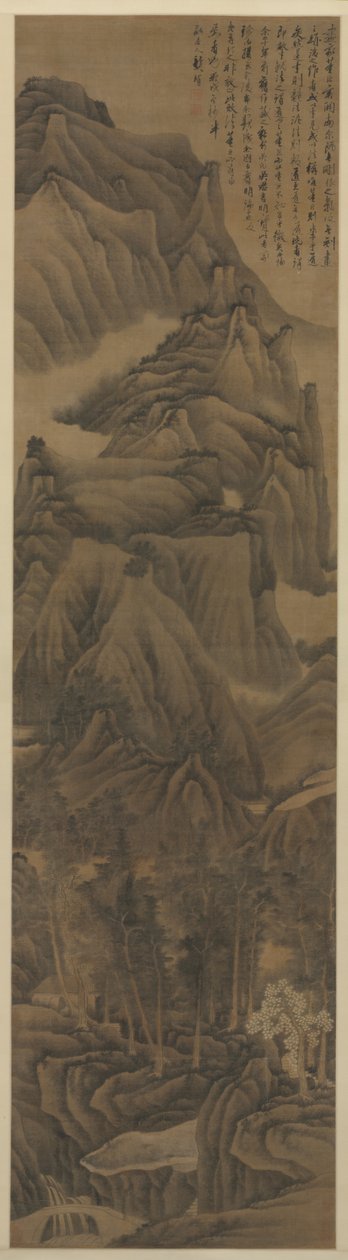 Táj Dong Yuan és Juran stílusában, c. 1650. alkotó: Gong Xian