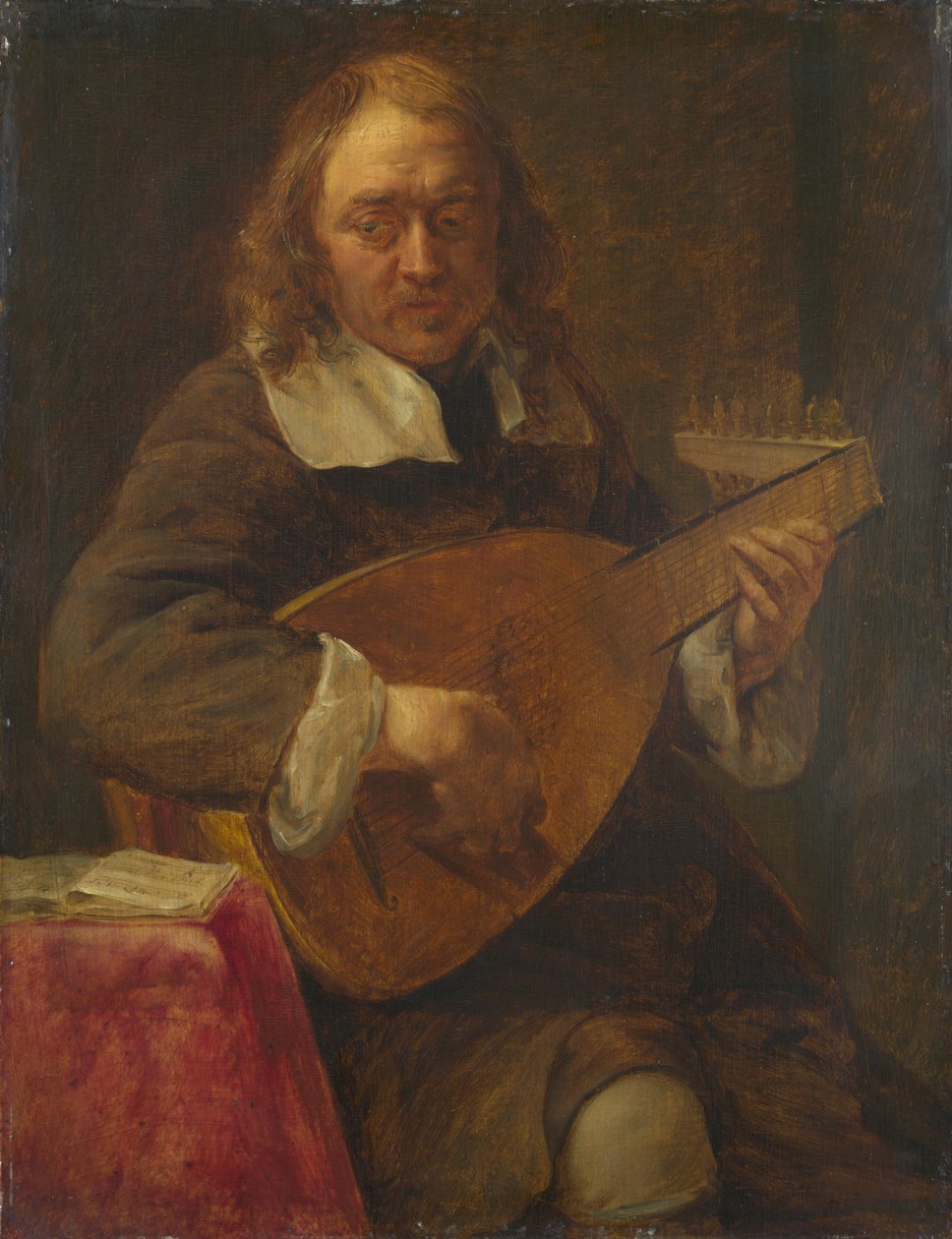 Meghallgatás. Az öt érzék sorozatból, 1661 előtt. alkotó: Gonzales Coques