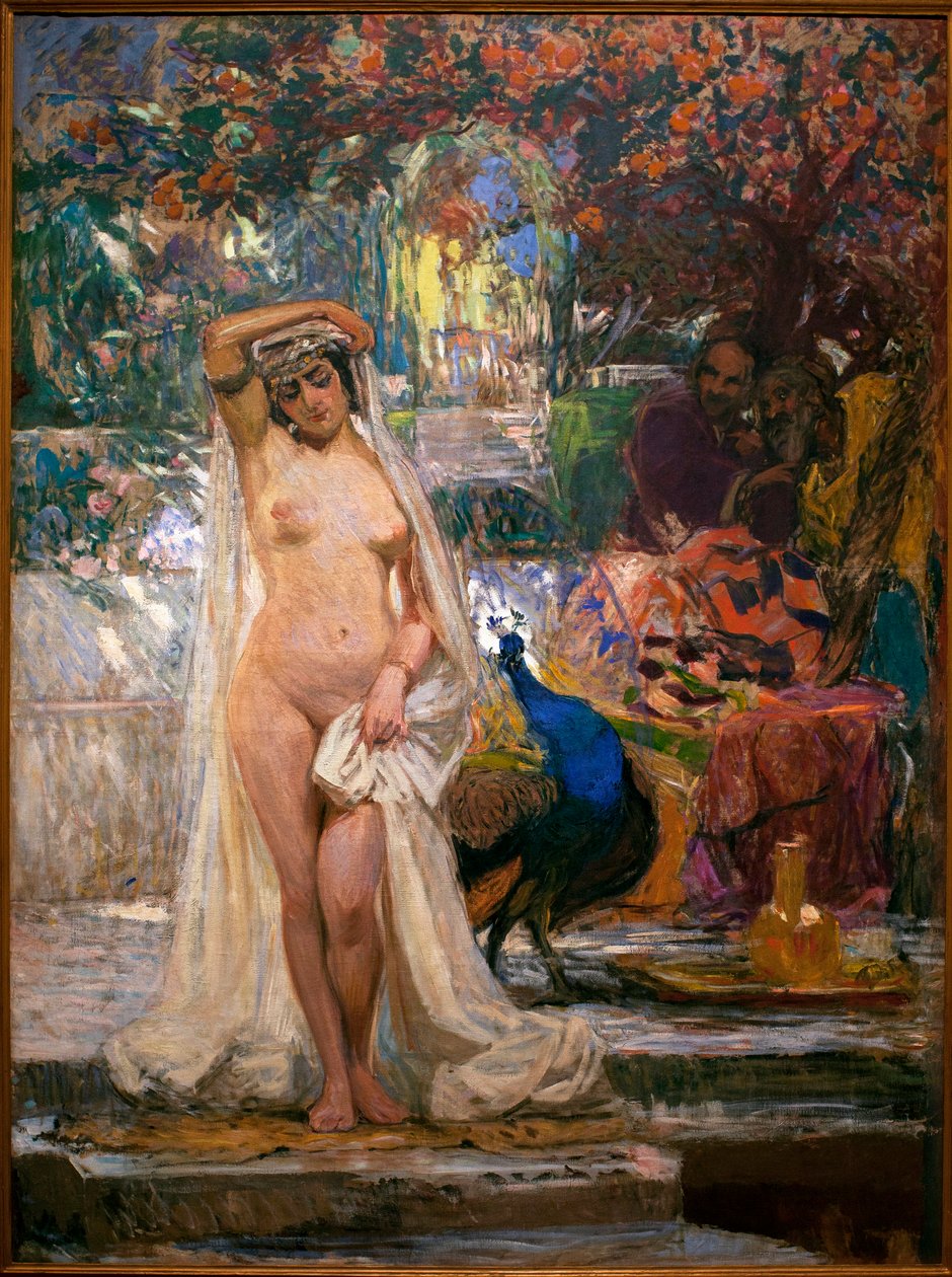A tiszta Suzanne – Gonzalo Bilbao Martinez (1860-1938) festménye, Olaj, vászon, 1914 körül – Sevillai Szépművészeti Múzeum, Spanyolország alkotó: Gonzalo Bilbao Martinez