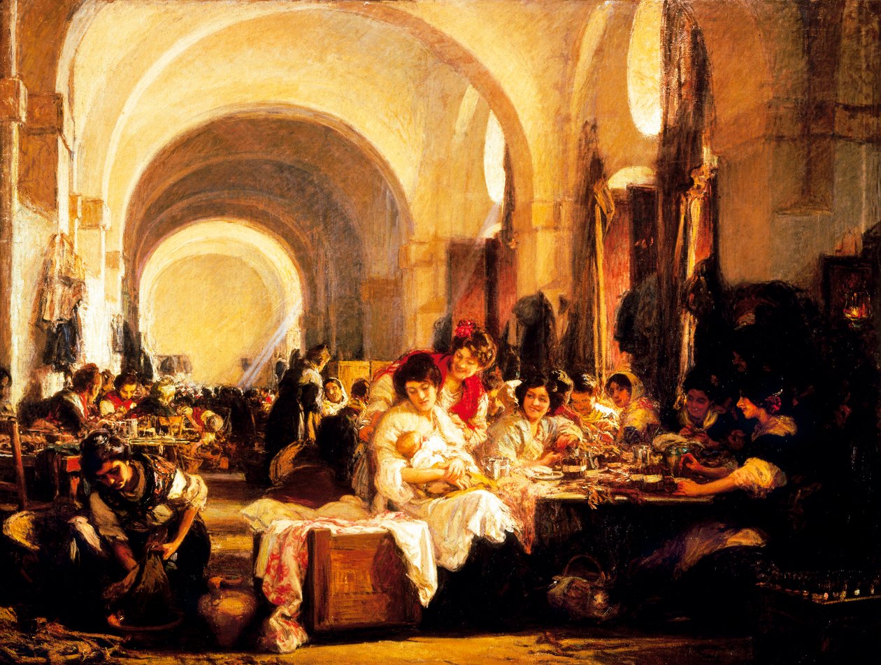 "A szivarkészítők", Gonzalo Bilbao y Martinez festménye alkotó: Gonzalo Bilbao Martinez