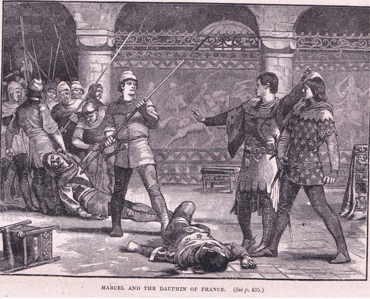 Marcel és a francia Dauphin i.sz. 1358 alkotó: Gordon Frederick Browne
