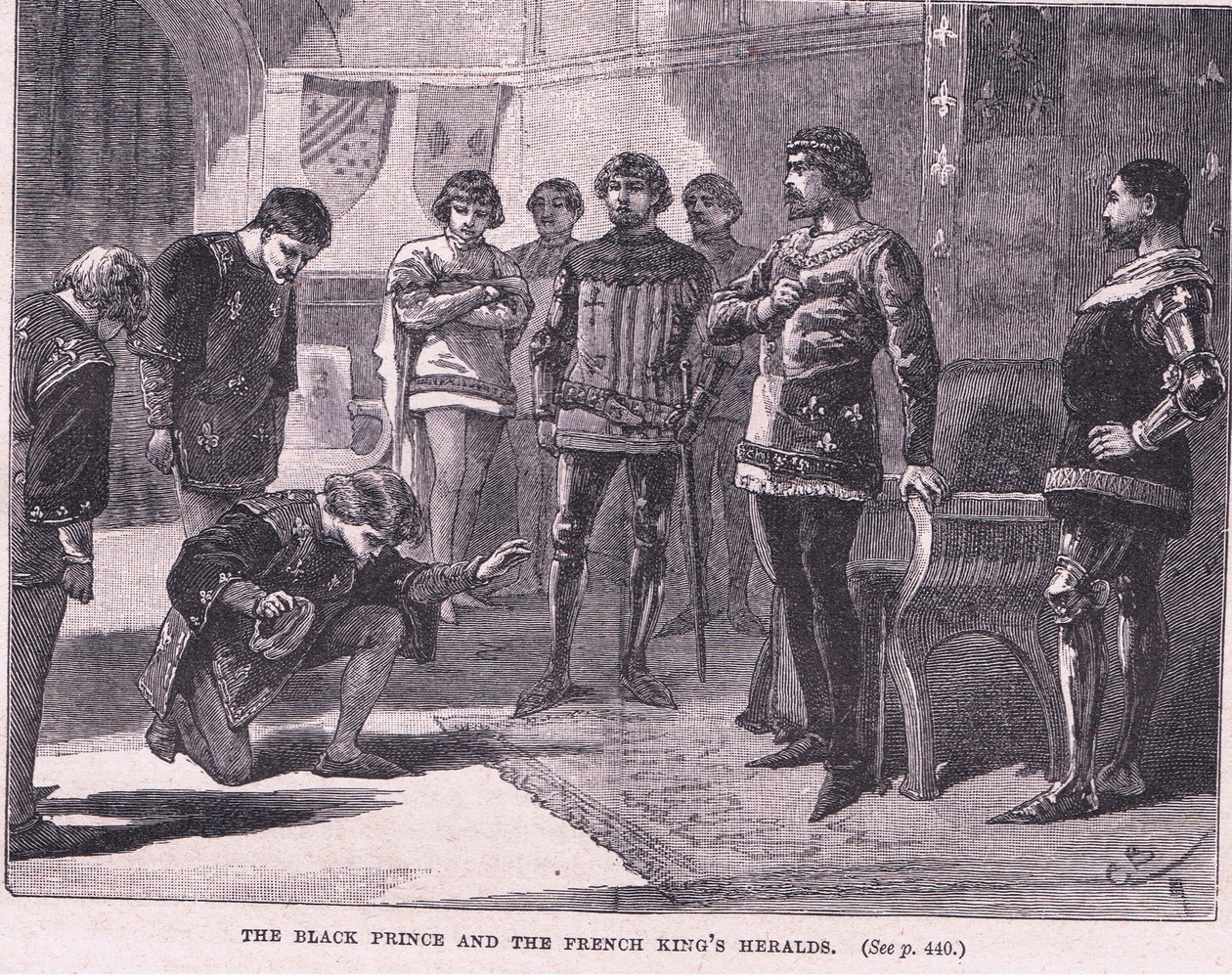 A fekete herceg és a francia király hírnökei i.sz. 1367 alkotó: Gordon Frederick Browne