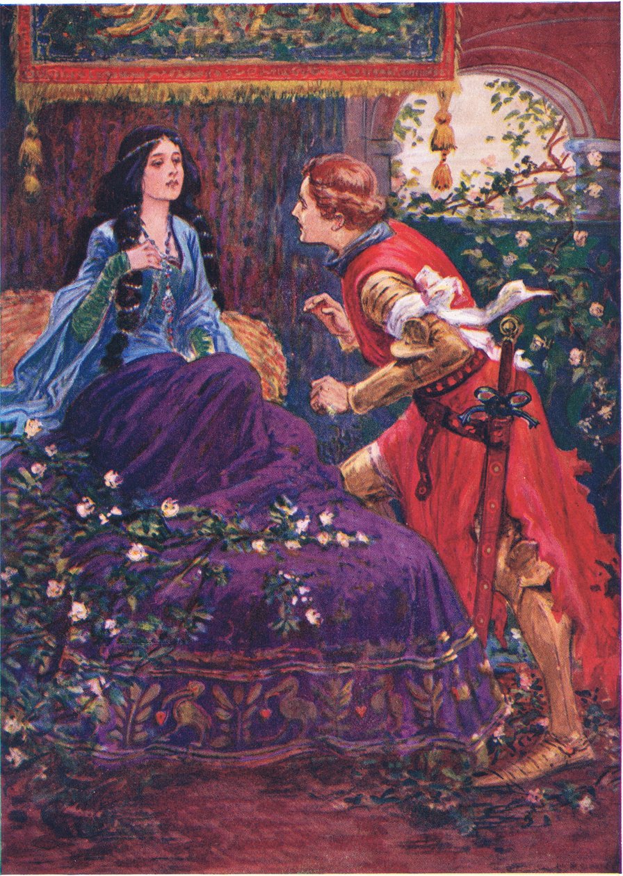 A herceg felébreszti a Csipkerózsikát, illusztrációja Nora Chesson „Tennysoni gyerekek történetei” című művéhez alkotó: Gordon Frederick Browne