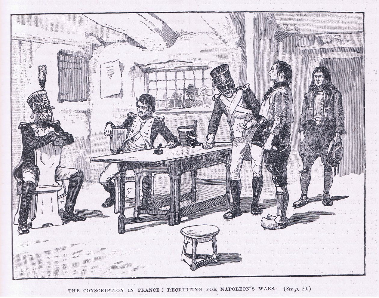 A franciaországi sorozás: toborzás Napóleon háborújához alkotó: Gordon Frederick Browne