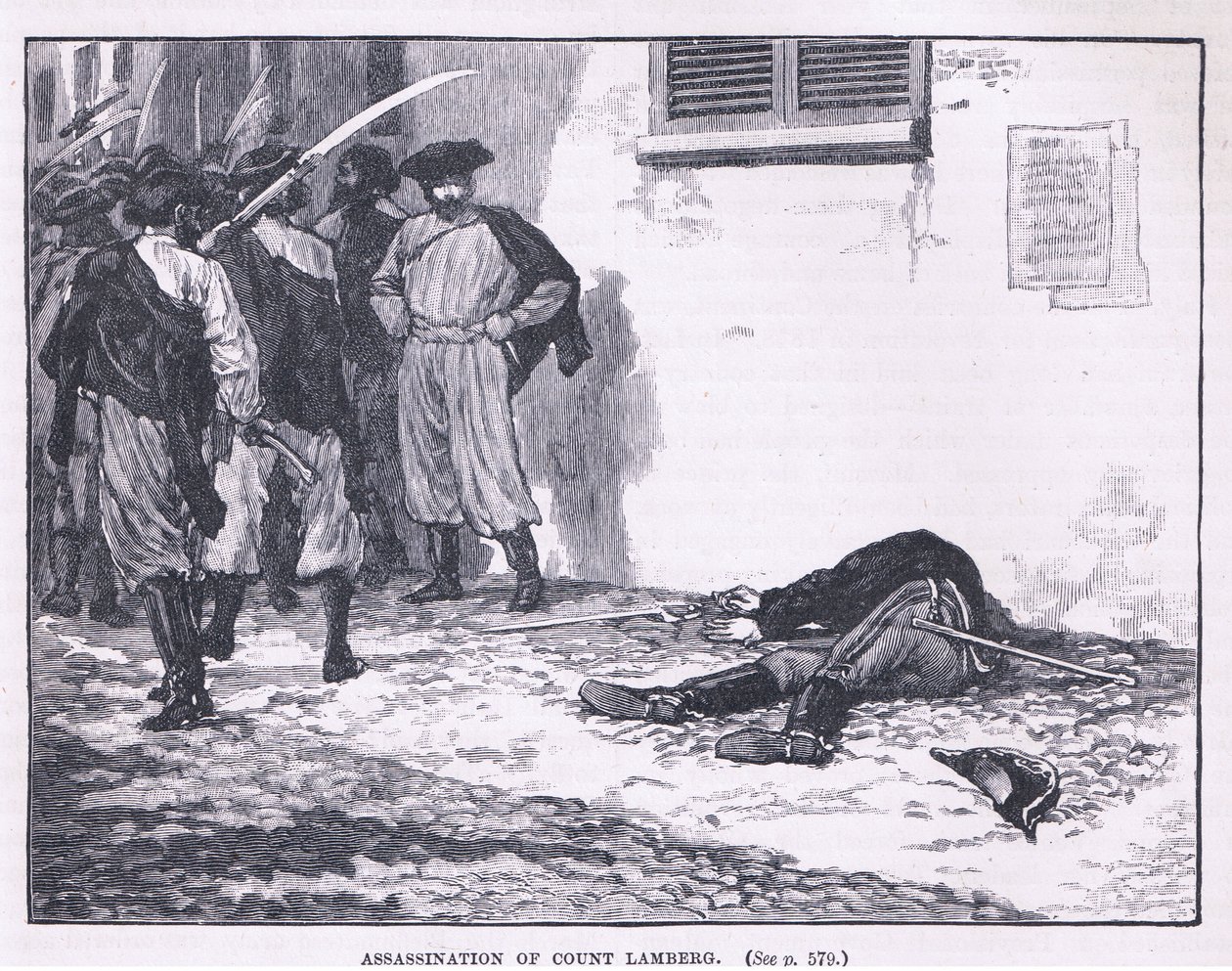 Lamberg gróf meggyilkolása i.sz. 1849 alkotó: Gordon Frederick Browne