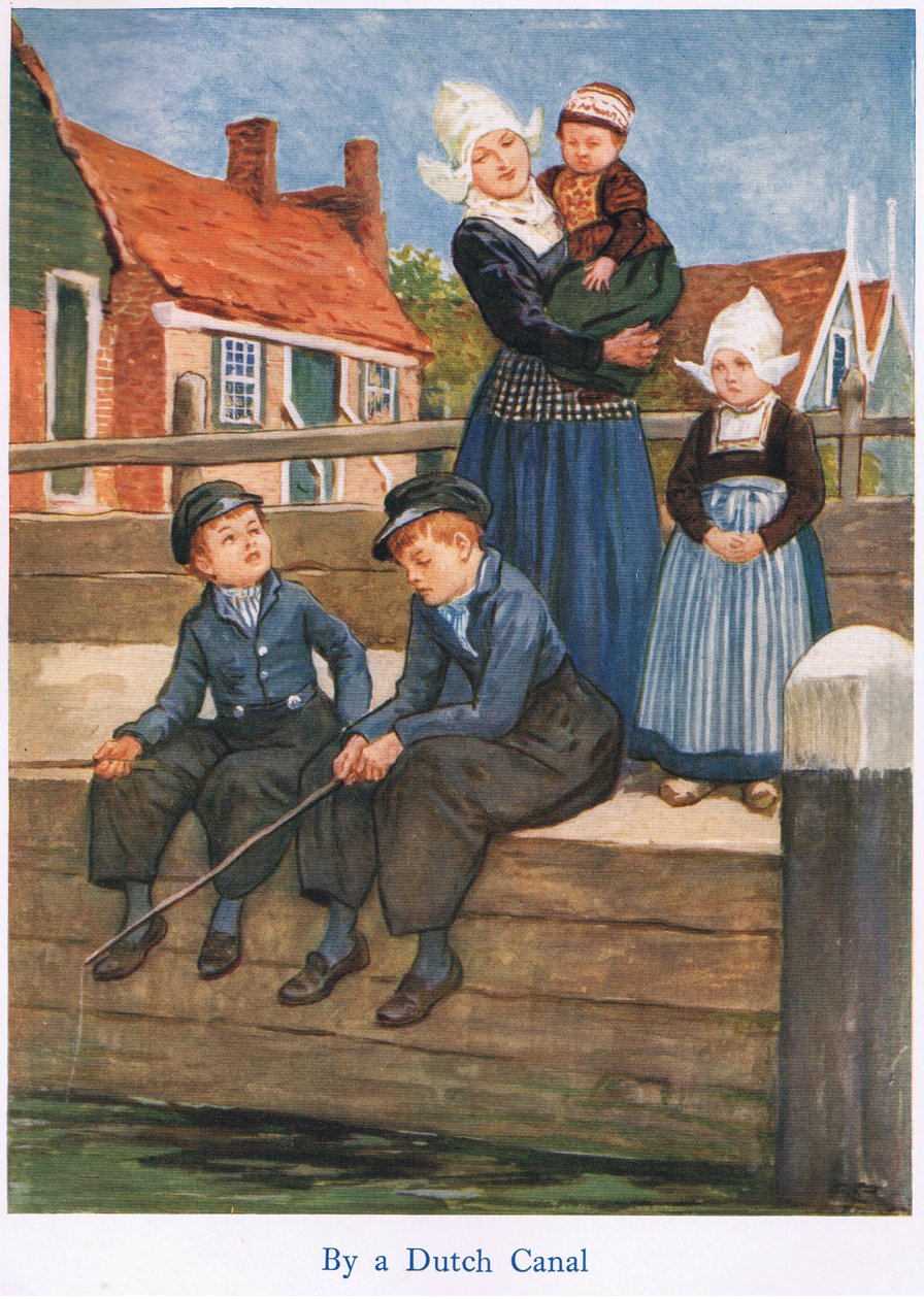 Holland: Egy holland csatorna mellett alkotó: Gordon Frederick Browne