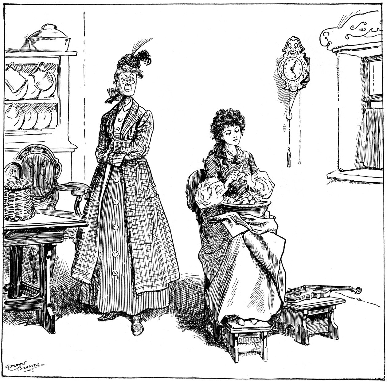 Megtanult sírás nélkül hagymát pucolni, 1906 alkotó: Gordon Frederick Browne