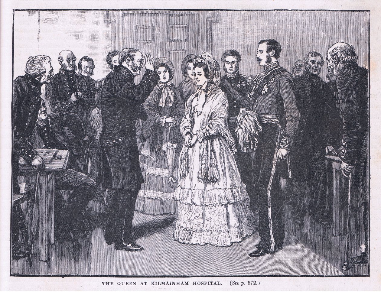 A királynő a kilmainhami kórházban i.sz. 1849 alkotó: Gordon Frederick Browne