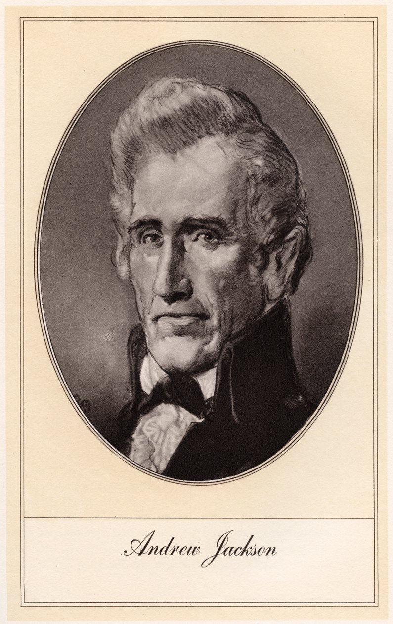 Andrew Jackson, az Egyesült Államok hetedik elnöke, a XX. század elején alkotó: Gordon Ross