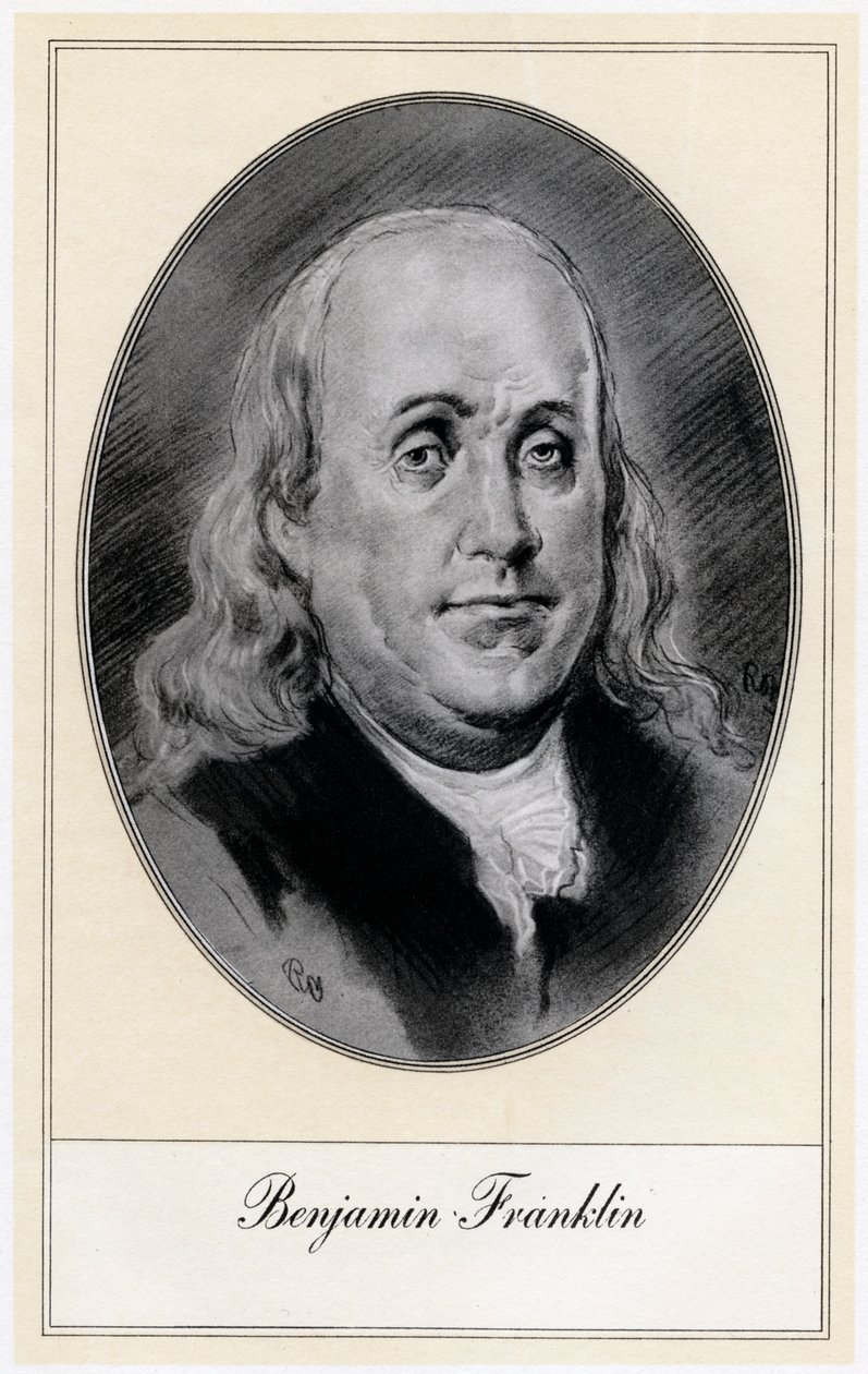 Benjamin Franklin, az Egyesült Államok politikai személyisége és államférfiúi, a XX. század elején alkotó: Gordon Ross