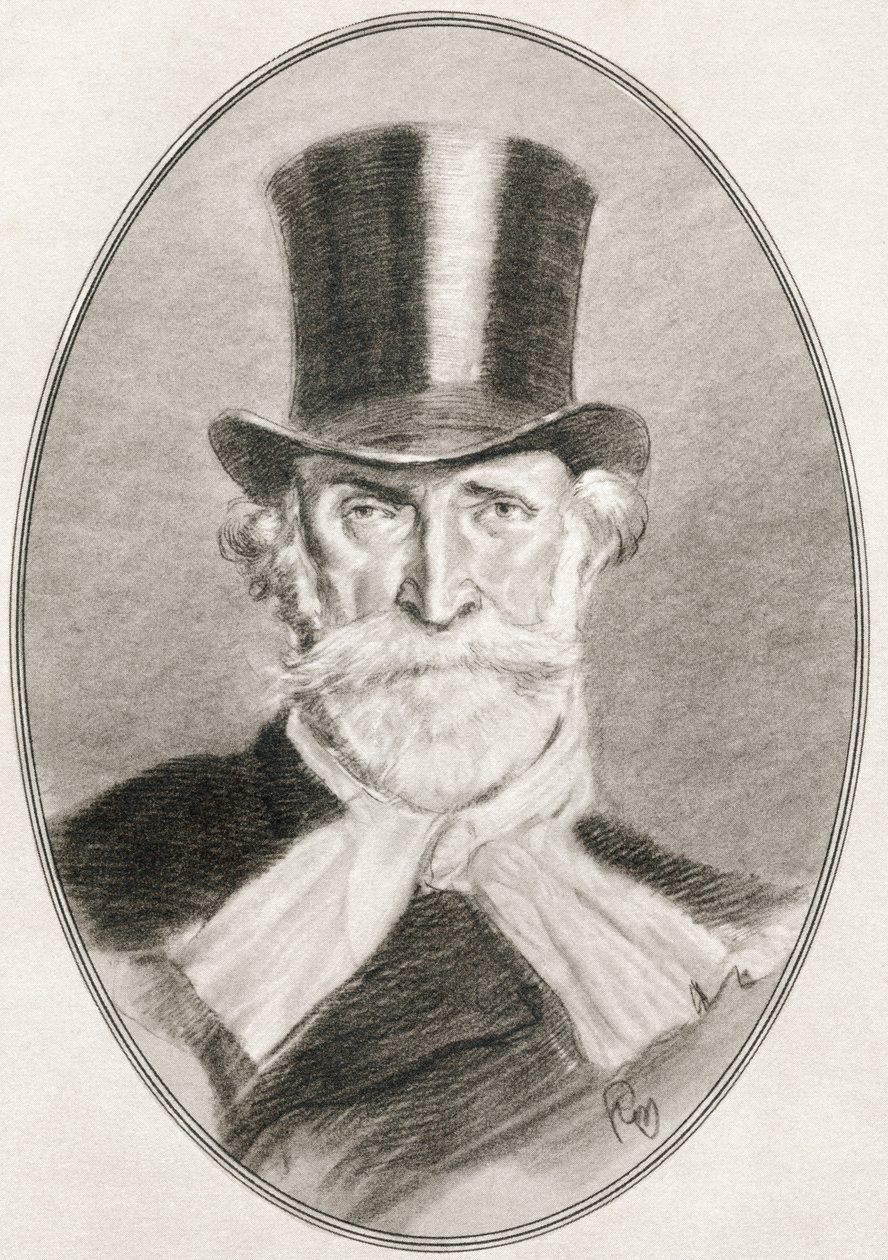 Giuseppe Fortunino Francesco Verdi, a Nagy zeneszerzők élő életrajzaiból alkotó: Gordon Ross