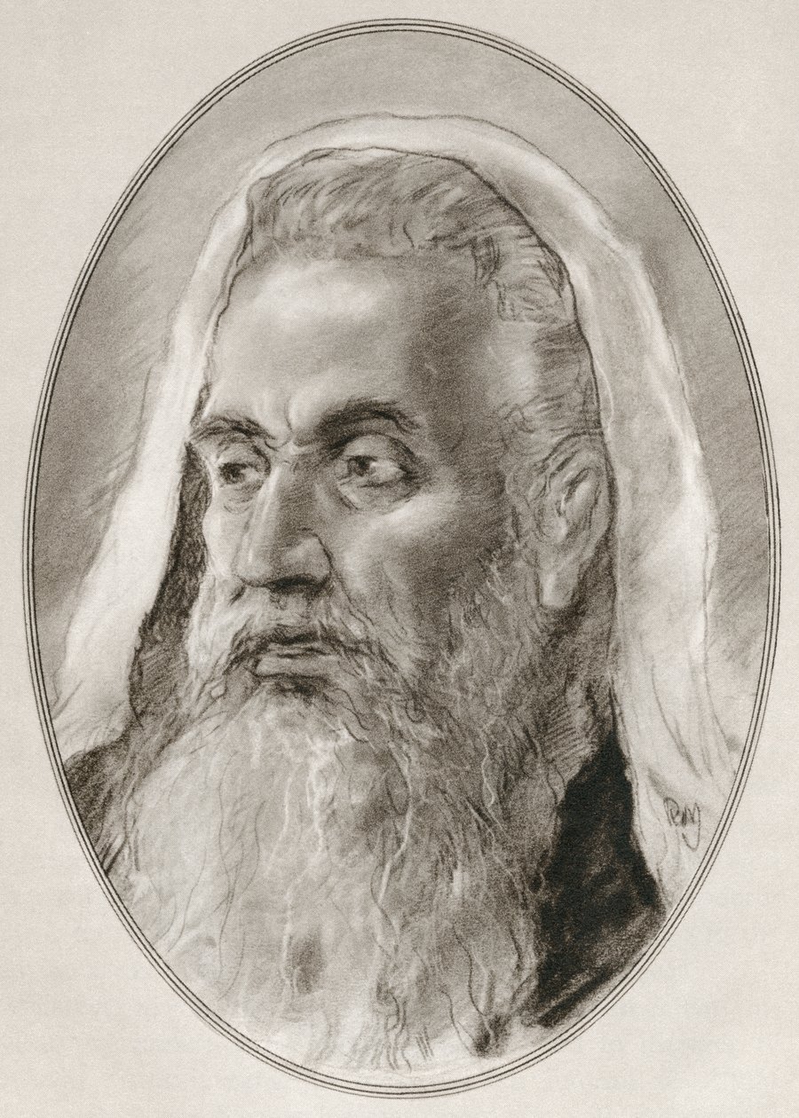 Ézsaiás, Kr.e. 8. századi zsidó próféta, a Vallási vezetők élő életrajzaiból alkotó: Gordon Ross