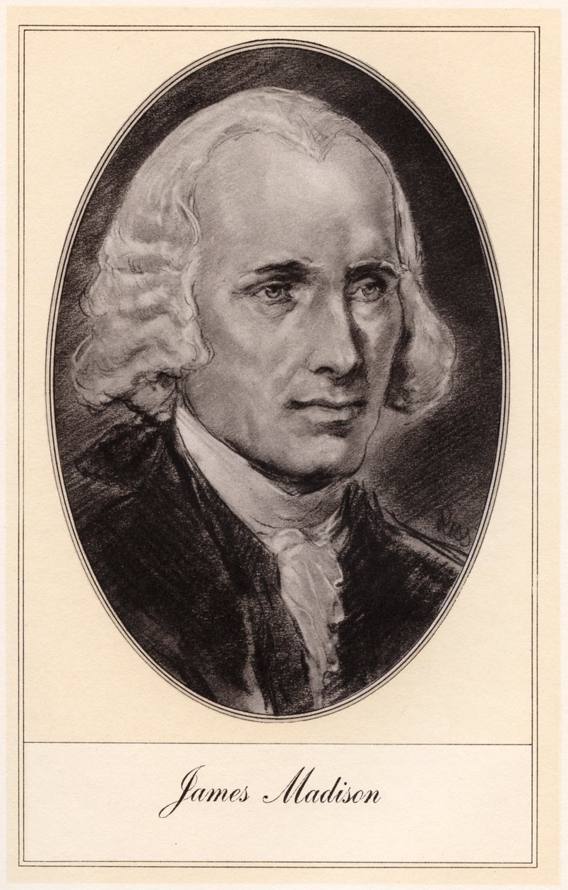 James Madison, az Egyesült Államok negyedik elnöke, a XX. század elején. alkotó: Gordon Ross