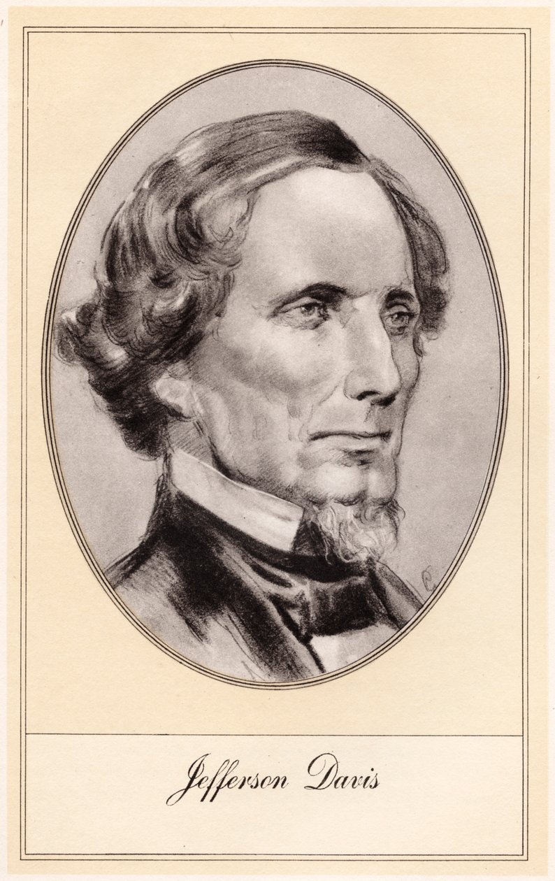 Jefferson Davis amerikai katona és politikus, a XX. század elején alkotó: Gordon Ross
