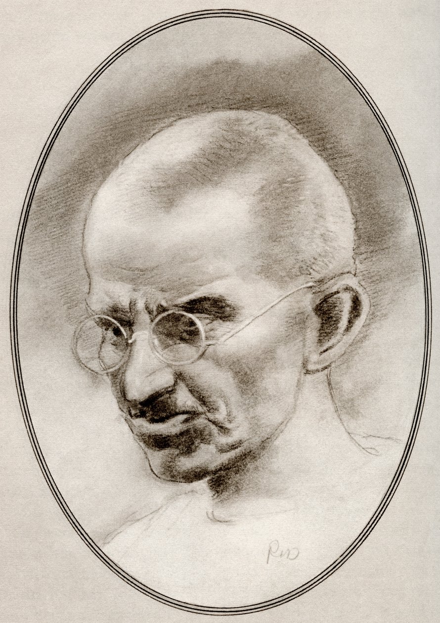 Mohandas Karamchand Gandhi, a Vallási vezetők élő életrajzaiból alkotó: Gordon Ross