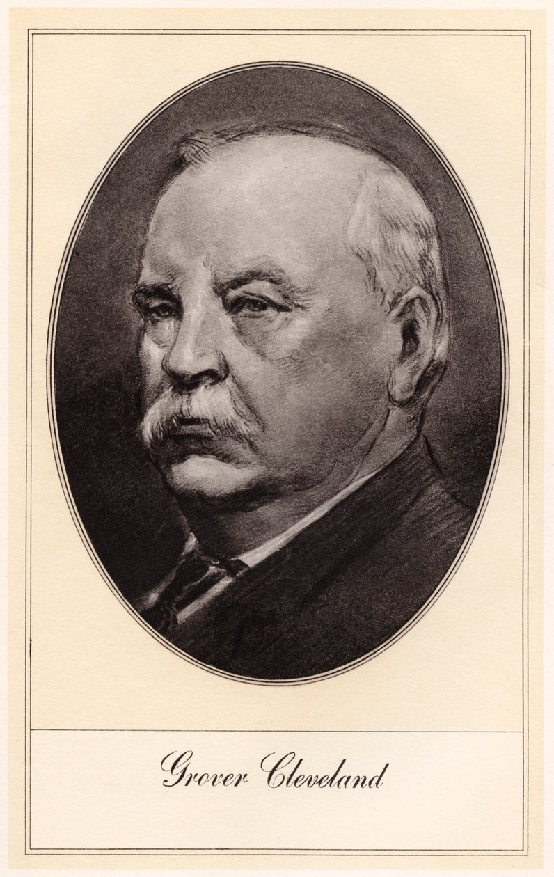 Stephen Grover Cleveland, az Egyesült Államok 22. és 24. elnöke, 20. század eleje. alkotó: Gordon Ross