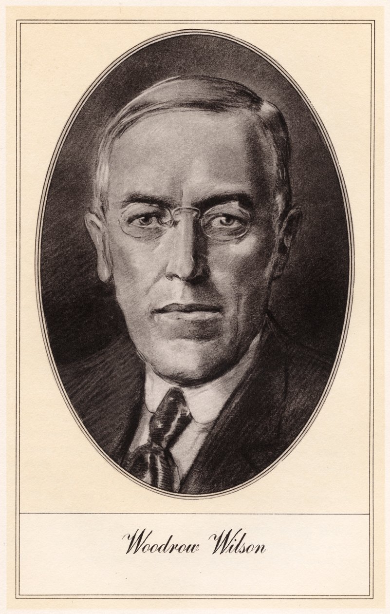 Woodrow Wilson, az Egyesült Államok 28. elnöke, 20. század eleje alkotó: Gordon Ross