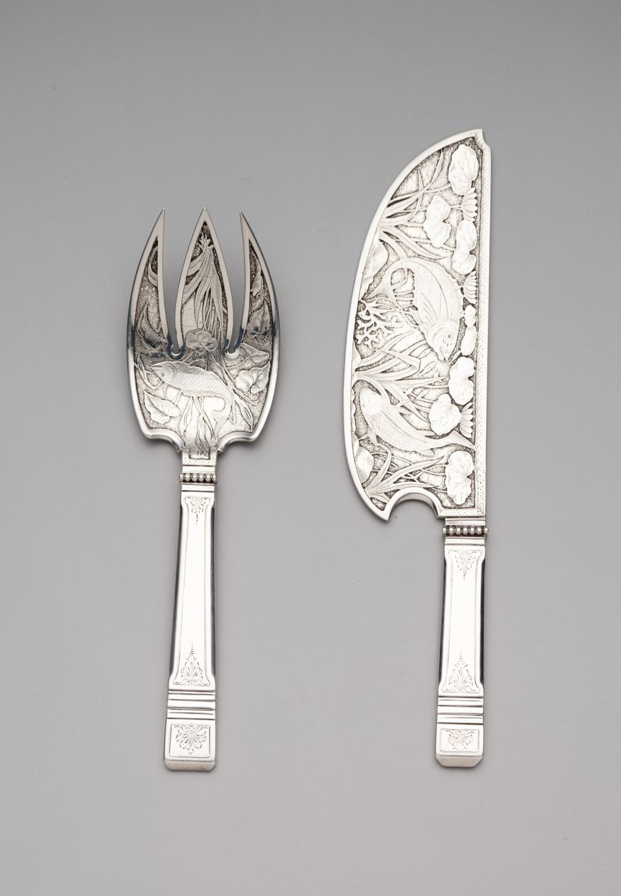 Halszelet és villa, 1870-80 körül (ezüst) alkotó: Gorham Manufacturing Company