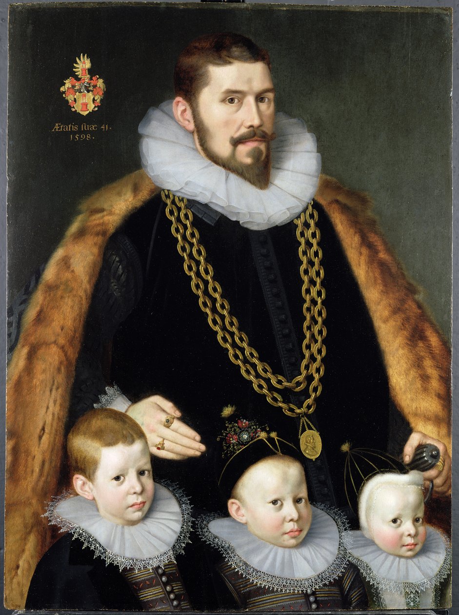 Egy pár családi portré, 1598 (a párért lásd: 228145) alkotó: Gortzius Geldorp