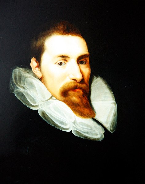 Egy úriember portréja (olaj a panelen) alkotó: Gortzius (style of) Geldorp