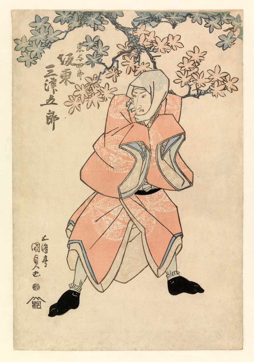 Bando Mitsugoro III. színész, Tokoshiro vagy esetleg Dojishiro részében, 1808-25 körül (színes fametszet) alkotó: Gototei Kunisada
