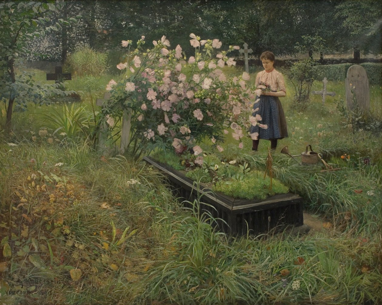 Temetői jelenet alkotó: Gottfrid Kallstenius