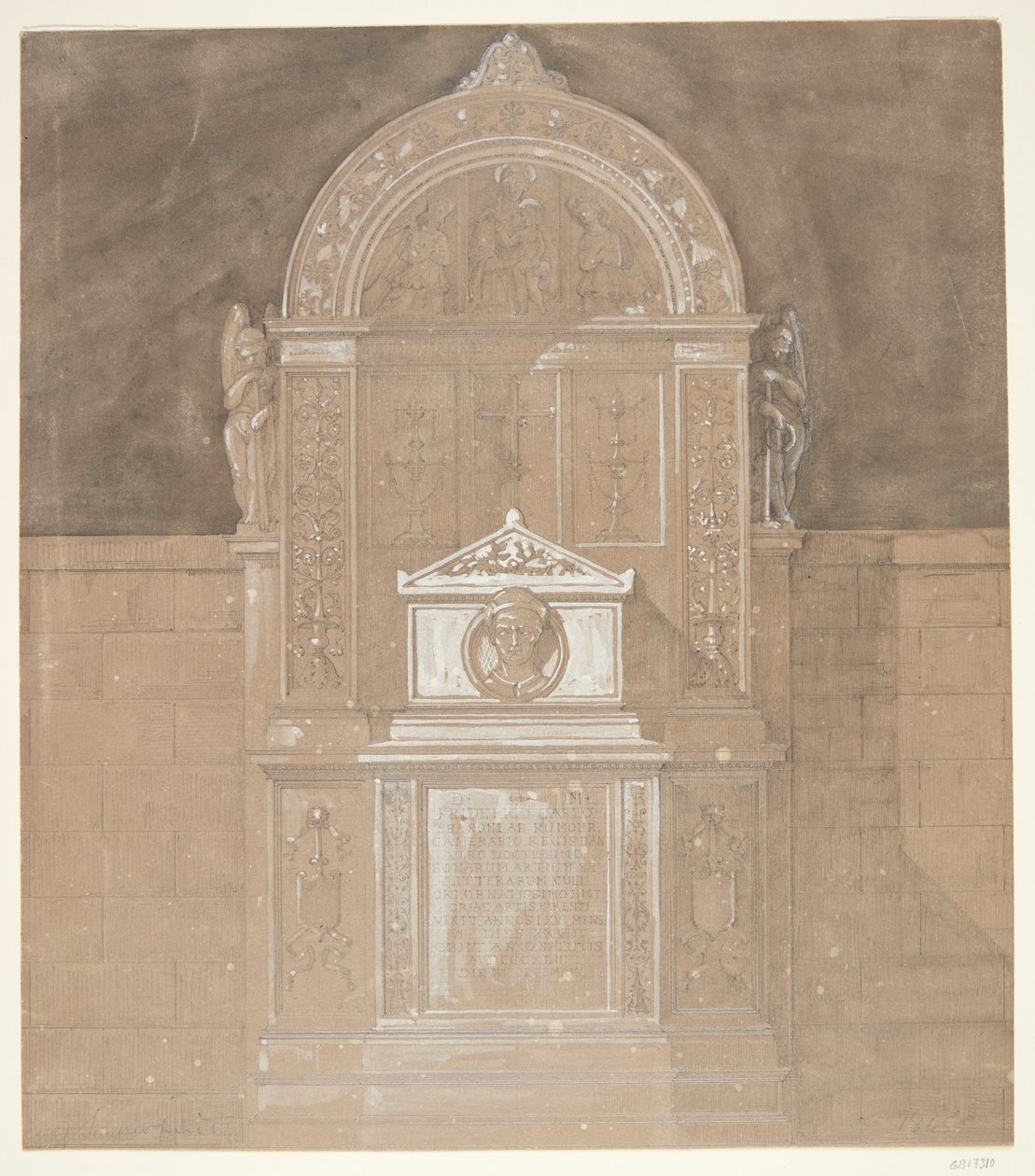C. F. von Rumohr báró sírfelirata 1845 alkotó: Gottfried Semper