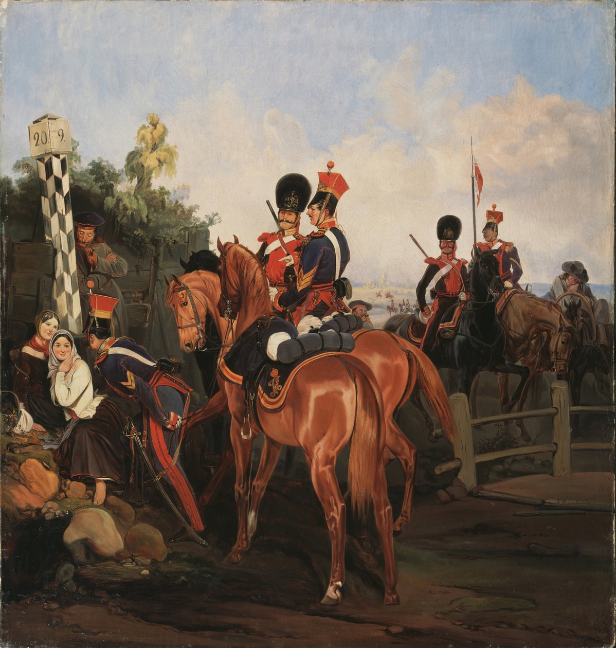 A Mile Stone-nál, 1859 alkotó: Gottfried Willewalde