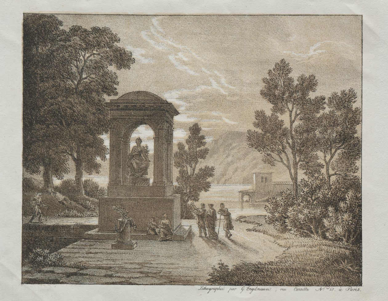 Litográfiai próbák könyve különböző rajzolási eszközökkel, mint például zsírkréta, toll, ecset... c. 1816. alkotó: Gottfried or Godefroy Engelmann