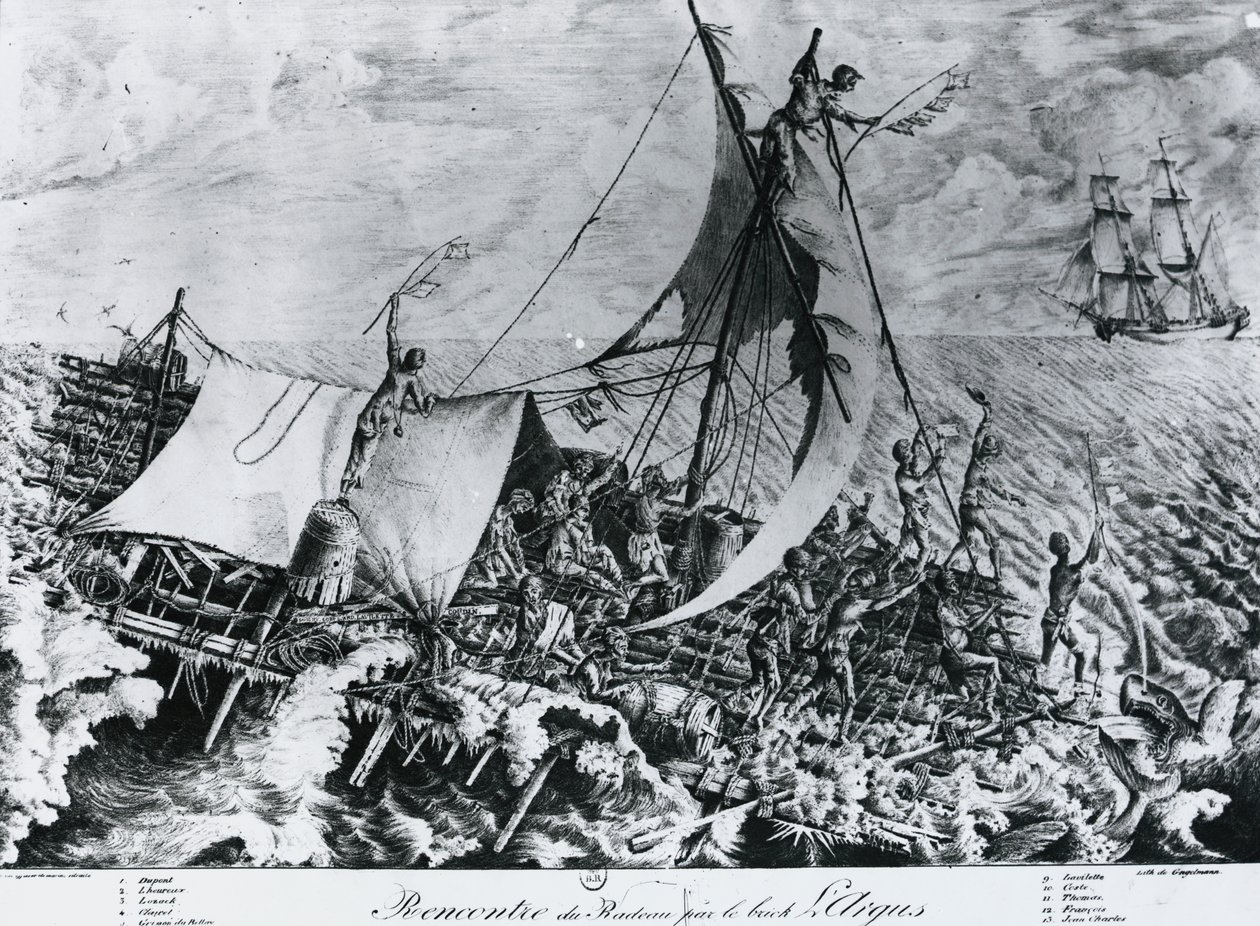 A Medúza Fregatt hajótörése (július 2 alkotó: Gottfried or Godefroy Engelmann