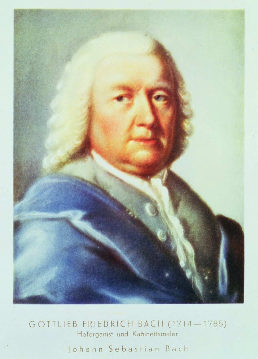 Johann Sebastian Bach (1685-1750) portréja alkotó: Gottlieb Friedrich Bach