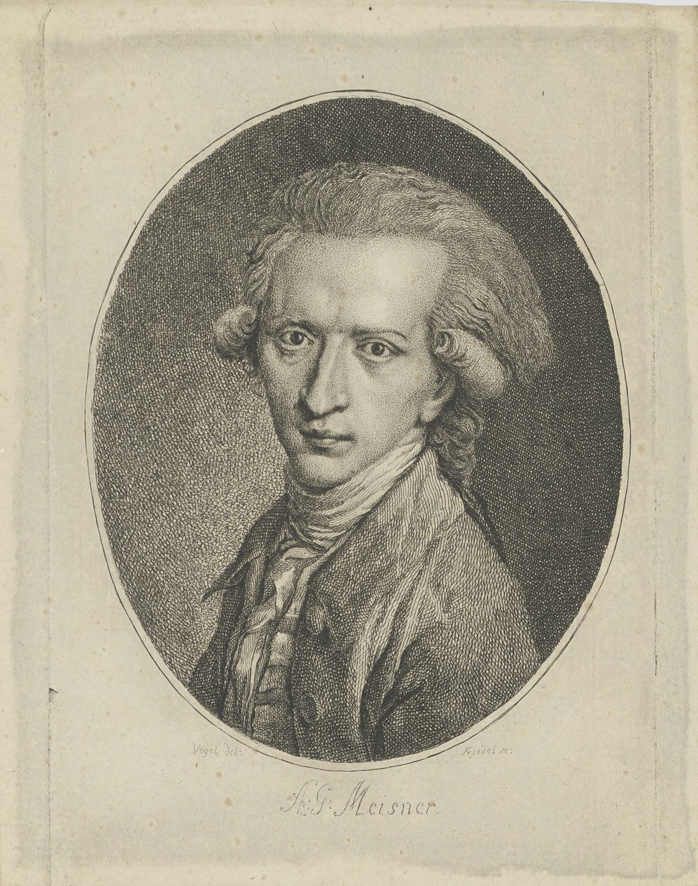 August Gottlieb Meissner portréja 1753-1807 , c. 1800. alkotó: Gottlieb Friedrich Riedel