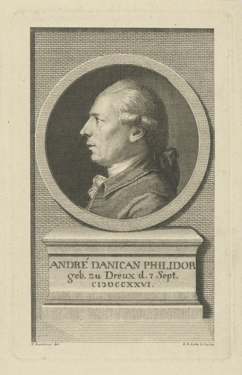 François-André Danican Philidor portréja 1726-1795, c. 1790. alkotó: Gottlob August Liebe