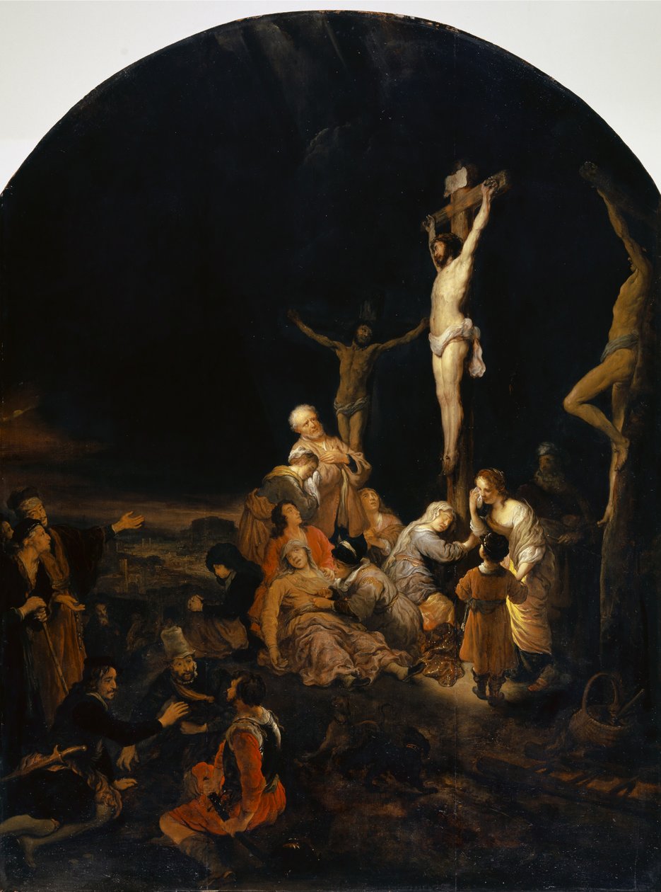 Kálvária, 1649 (olaj tölgyfára) alkotó: Govaert Flinck