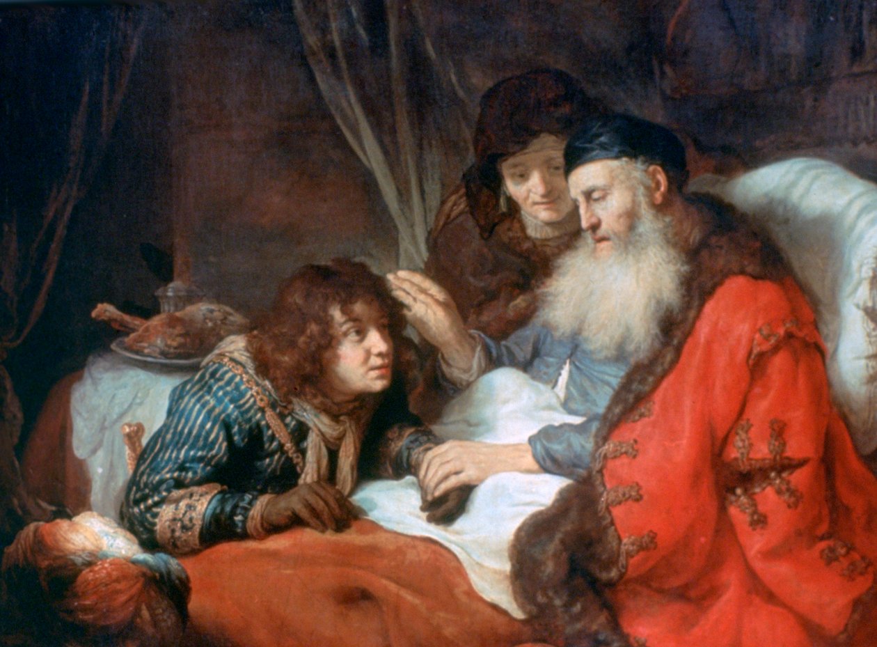 Izsák áldja meg Jakabot, 1638 alkotó: Govaert Flinck