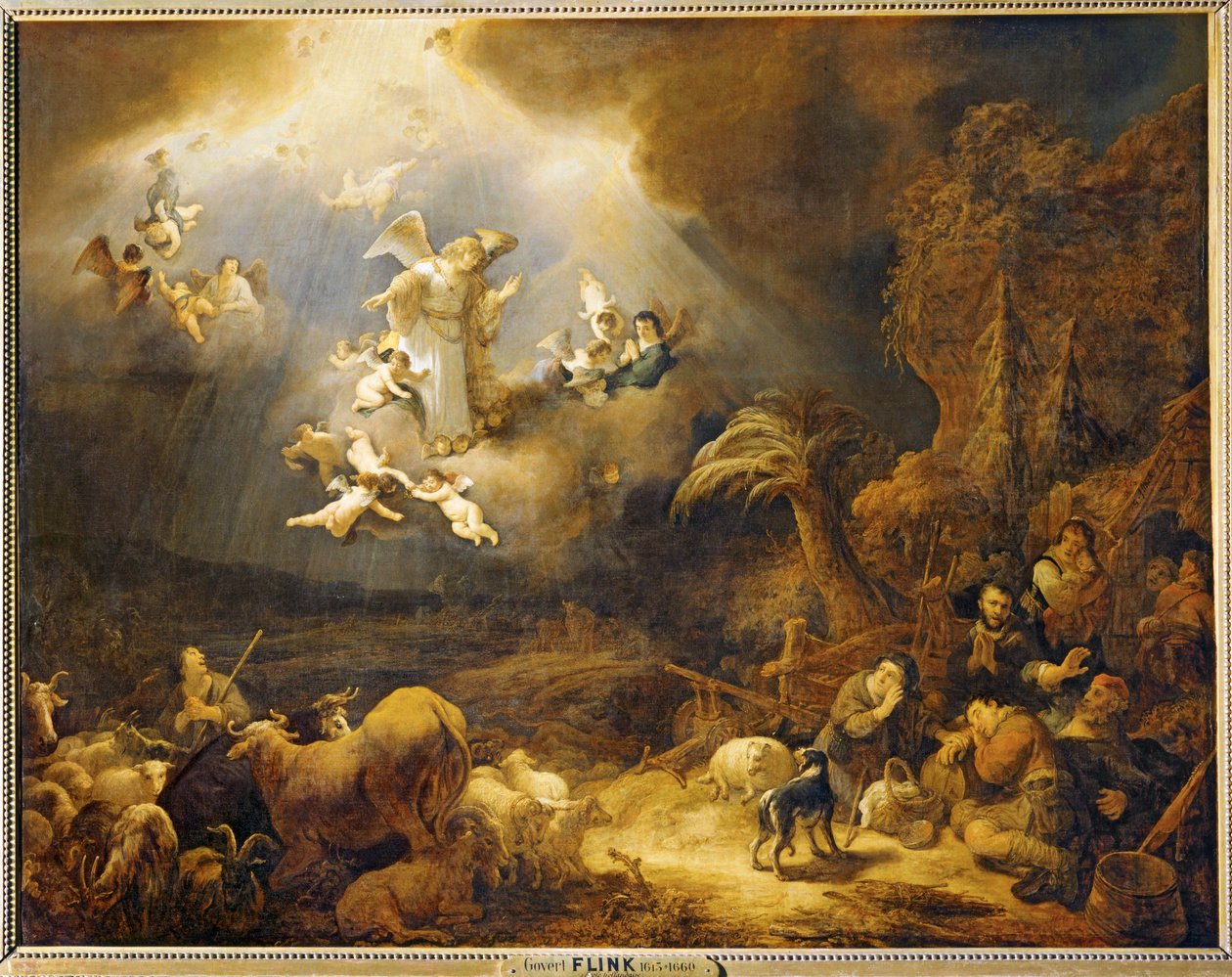 A pásztoroknak szóló bejelentés ... alkotó: Govaert Flinck
