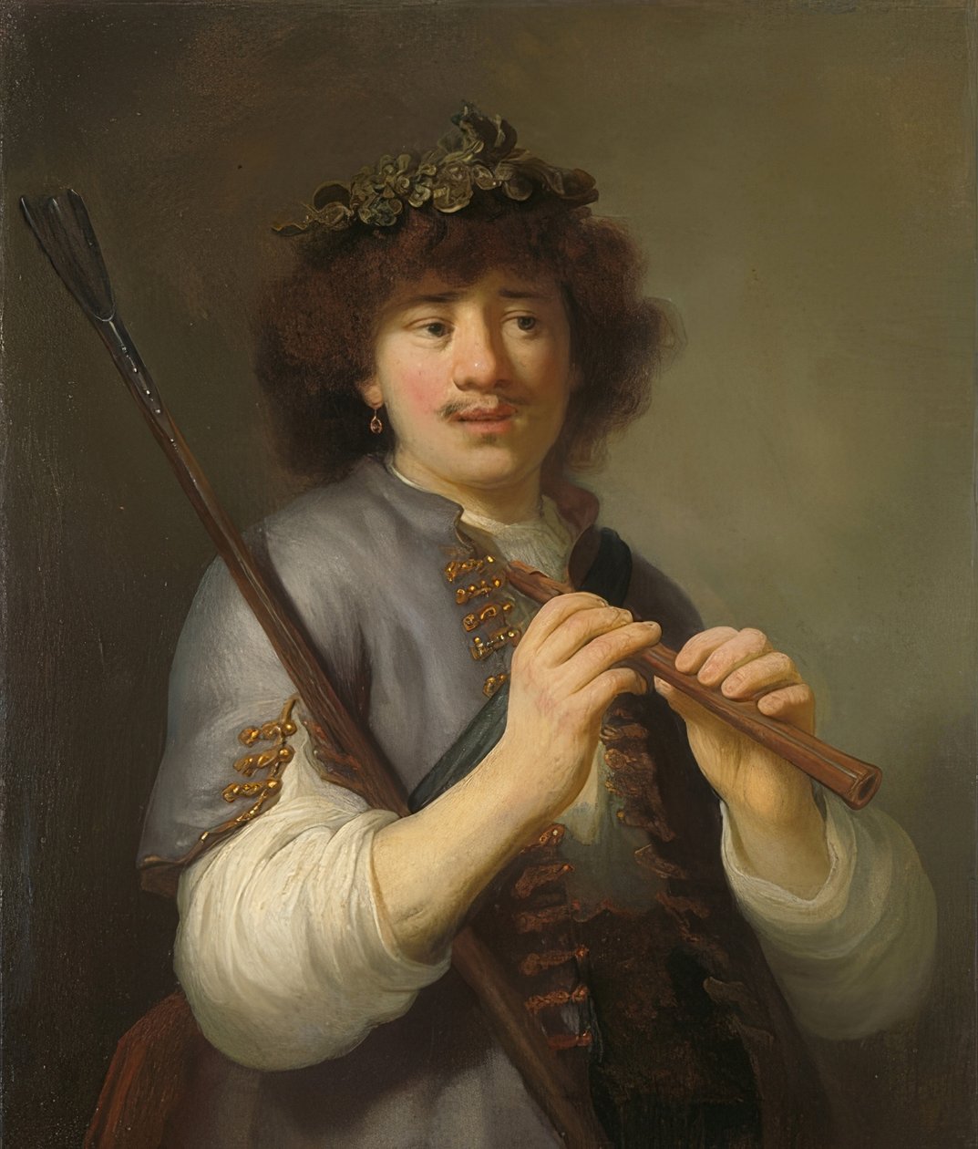 Rembrandt, mint pásztor pásztorcsillaggal és furulyával. 1636 alkotó: Govaert Flinck