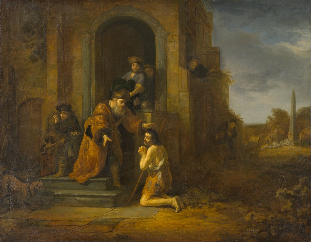 A tékozló fiú visszatérése, 1640-1642 körül alkotó: Govaert Flinck