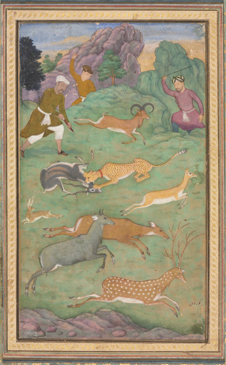 Antilop- és szarvasvadászat alkotó: Govardhan